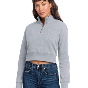 NWOT District Gray Half-Zip Women's Top